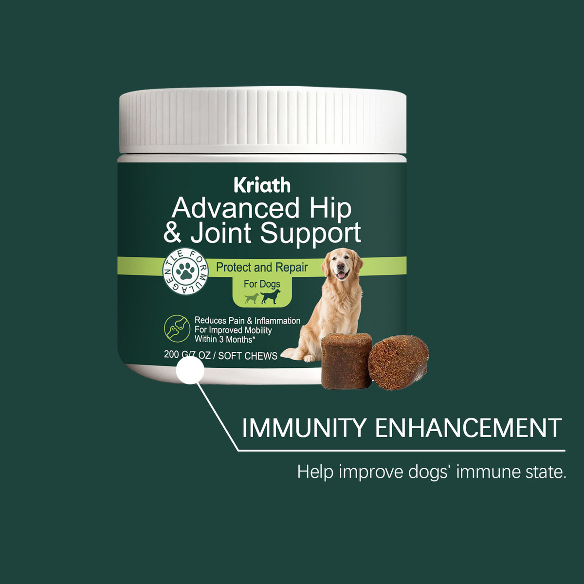 Bouchées Articulations Advanced – complément quotidien pour les articulations du chien